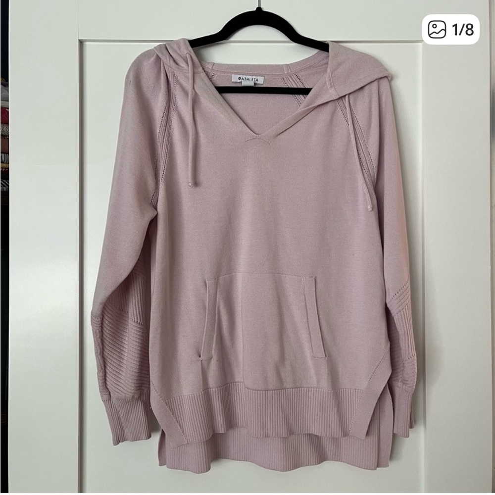 Athleta Pink Hooded Sweater